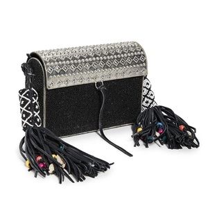 NWT Sam Edelman Indigo Beaded Iron Bag